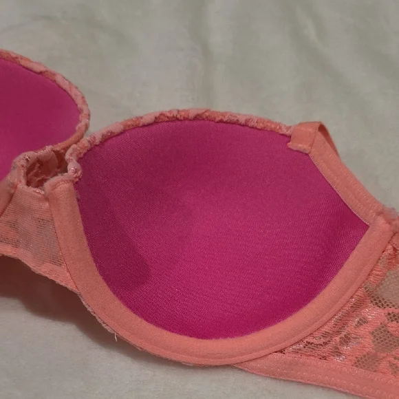 La SENZA Lace Remix Demi Bra Set - Peach and Yellow - Picture 8 of 9